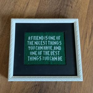 Framed Friendship Needlepoint